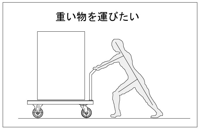 重い物を運びたい。