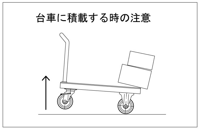 台車に積載する時の注意