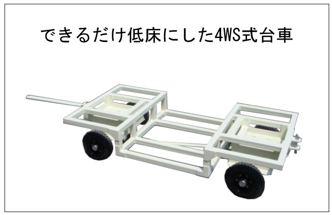 できるだけ低床にした台車