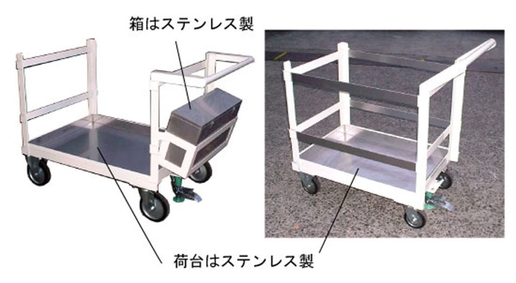 荷台天板および箱はステンレス製